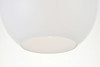 Living District LD2205BR Baxter 1 Light Brass Flush Mount With Frosted White Glass