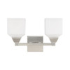 LIVEX LIGHTING 10282-91 Aragon 2-Light Bath Vanity, Brushed Nickel