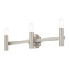 LIVEX LIGHTING 10343-91 Copenhagen 3-Light ADA Bath Vanity, Brushed Nickel