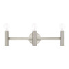 LIVEX LIGHTING 10343-91 Copenhagen 3-Light ADA Bath Vanity, Brushed Nickel