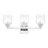 LIVEX LIGHTING 10383-05 Aragon 3-Light Bath Vanity, Polished Chrome