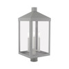 LIVEX LIGHTING 20586-80 3 Light Nordic Gray Outdoor Post Top Lantern