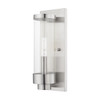 LIVEX LIGHTING 20721-91 Hillcrest 1-Light ADA Wall Lantern, Brushed Nickel
