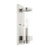 LIVEX LIGHTING 20721-91 Hillcrest 1-Light ADA Wall Lantern, Brushed Nickel