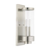 LIVEX LIGHTING 20722-91 Hillcrest 2-Light Wall Lantern, Brushed Nickel