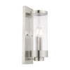 LIVEX LIGHTING 20722-91 Hillcrest 2-Light Wall Lantern, Brushed Nickel