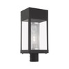 LIVEX LIGHTING 20763-04 1 Light Black Outdoor Post Top Lantern