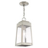 LIVEX LIGHTING 20854-91 1 Light Brushed Nickel Outdoor Pendant Lantern