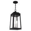 LIVEX LIGHTING 20857-04 3 Light Black Outdoor Pendant Lantern