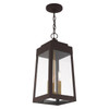 LIVEX LIGHTING 20857-07 3 Light Bronze Outdoor Pendant Lantern