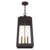 LIVEX LIGHTING 20860-07 3 Light Bronze Outdoor Pendant Lantern LIVEX LIGHTING 20860-07 3 Light Bronze Outdoor Pendant Lantern