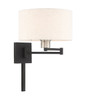 LIVEX LIGHTING 40037-04 1 Light Black Swing Arm Wall Lamp