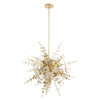 LIVEX LIGHTING 40076-12 Circulo 6-Light Pendant Chandelier, Satin Brass