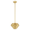 LIVEX LIGHTING 40401-12 Amsterdam 1-Light Mini Pendant, Satin Brass