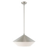 LIVEX LIGHTING 40689-91 Stockholm 1-Light Pendant, Brushed Nickel LIVEX LIGHTING 40689-91 Stockholm 1-Light Pendant, Brushed Nickel