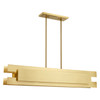 LIVEX LIGHTING 40695-12 Varick 5-Light Linear Chandelier, Satin Brass