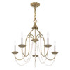 LIVEX LIGHTING 40795-01 Alessia 5-Light Chandelier, Antique Brass