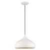 LIVEX LIGHTING 41172-69 1-Light Mini Pendant, Shiny White