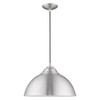 LIVEX LIGHTING 41180-66 1-Light Mini Pendant, Brushed Aluminum