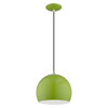 LIVEX LIGHTING 41181-78 1-Light Mini Pendant, Shiny Apple Green