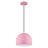 LIVEX LIGHTING 41181-79 1-Light Mini Pendant, Shiny Pink