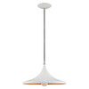 LIVEX LIGHTING 41187-03 1-Light Mini Pendant, White LIVEX LIGHTING 41187-03 1-Light Mini Pendant, White
