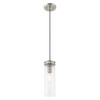 LIVEX LIGHTING 41236-91 1-Light Mini Pendant, Brushed Nickel