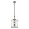 LIVEX LIGHTING 41244-91 1-Light Mini Pendant, Brushed Nickel
