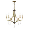 LIVEX LIGHTING 41275-01 Glendale 5-Light Chandelier, Antique Brass LIVEX LIGHTING 41275-01 Glendale 5-Light Chandelier, Antique Brass