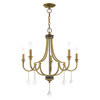 LIVEX LIGHTING 41275-01 Glendale 5-Light Chandelier, Antique Brass LIVEX LIGHTING 41275-01 Glendale 5-Light Chandelier, Antique Brass