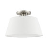 LIVEX LIGHTING 41312-91 Belclaire 1-Light Ceiling Mount, Brushed Nickel