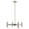 LIVEX LIGHTING 51134-91 Copenhagen 4-Light Mini Chandelier, Brushed Nickel