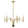 LIVEX LIGHTING 51336-12 Wisteria 6-Light Chandelier, Satin Brass