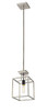 Z-LITE 456MP-BN-BK 1 Light Mini Pendant, Brushed Nickel + Black