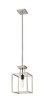 Z-LITE 456MP-BN-BK 1 Light Mini Pendant, Brushed Nickel + Black