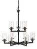 Z-LITE 462-9BRZ 9 Light Chandelier, Bronze Z-LITE 462-9BRZ 9 Light Chandelier, Bronze