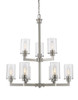 Z-LITE 462-9BN 9 Light Chandelier, Brushed Nickel Z-LITE 462-9BN 9 Light Chandelier, Brushed Nickel