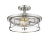 Z-LITE 462SF14-BN 2 Light Semi Flush Mount, Brushed Nickel