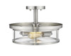 Z-LITE 462SF14-BN 2 Light Semi Flush Mount, Brushed Nickel
