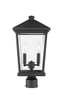 Z-LITE 568PHBR-BK 2 Light Outdoor Post Mount Fixture