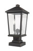 Z-LITE 568PHBS-SQPM-ORB 2 Light Outdoor Pier Mounted Fixture