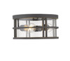 Z-LITE 570F-ORB 3 Light Outdoor Flush Ceiling Mount Fixture