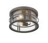 Z-LITE 570F-ORB 3 Light Outdoor Flush Ceiling Mount Fixture