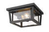 Z-LITE 571F-ORB 3 Light Outdoor Flush Ceiling Mount Fixture