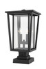 Z-LITE 571PHBS-SQPM-BK 2 Light Outdoor Pier Mounted Fixture