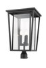 Z-LITE 571PHXLR-BK 3 Light Outdoor Post Mount Fixture