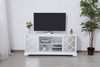 Elegant Decor MF801WH 60 in. mirrored TV stand in white