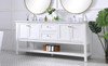 Elegant Decor VF27072WH 72 in. double sink bathroom vanity set in White Elegant Decor VF27072WH 72 in. double sink bathroom vanity set in White