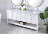 Elegant Decor VF27072WH 72 in. double sink bathroom vanity set in White Elegant Decor VF27072WH 72 in. double sink bathroom vanity set in White
