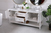 Elegant Decor VF27072WH 72 in. double sink bathroom vanity set in White